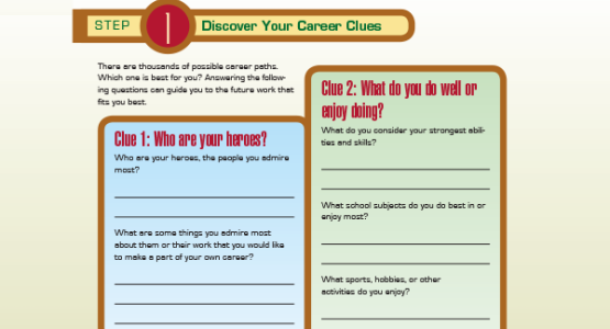 Step one of the Career and Life Explorer