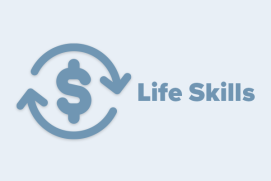 Symbol with two arrows forming a circle and a dollar sign