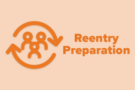 Symbol with two arrows forming a circle and three people inside